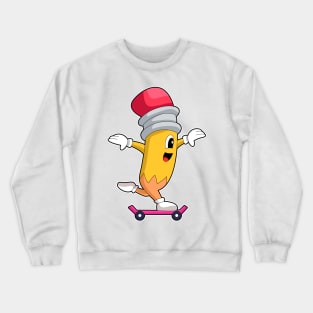 Pencil Skater Skateboard Crewneck Sweatshirt